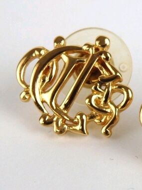 Authentic Christian Dior earrings metal